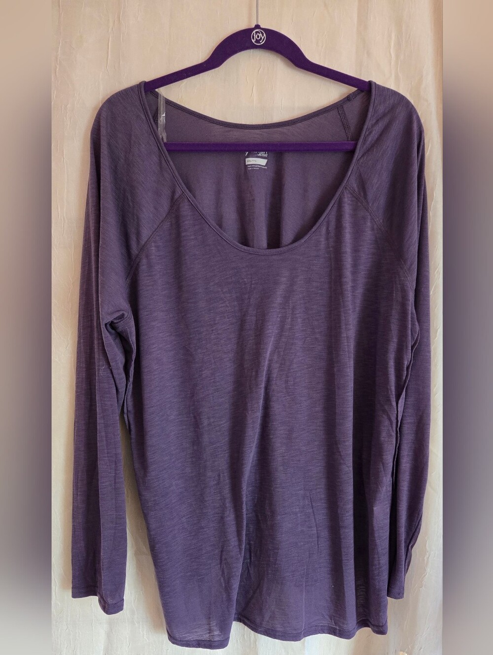 Old Navy Purple Long Sleeve Scoop Neck Top